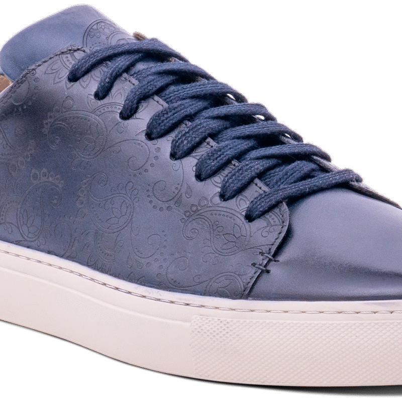 Paisely - Navy Hand Painted