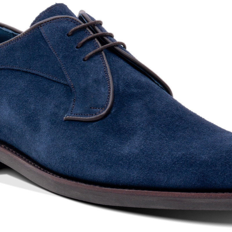 Derby - Navy Suede