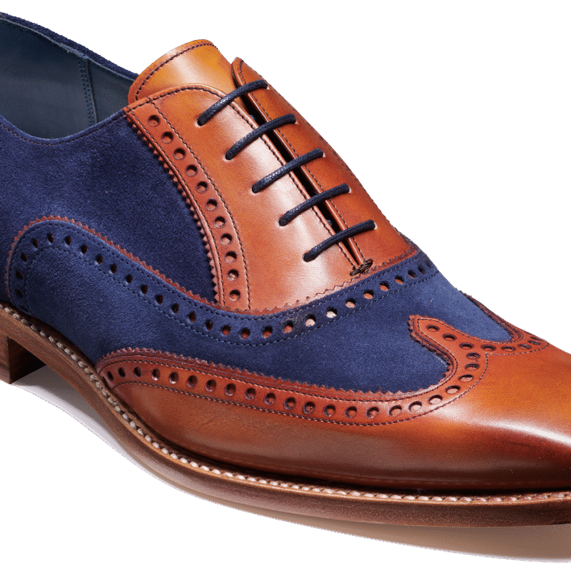 Spencer - Antique Rosewood / Navy Suede