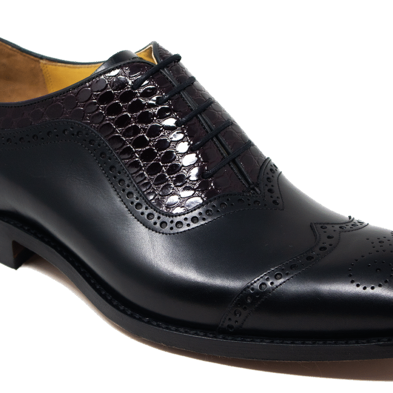 Nicholas - Black Calf Burg Alligator